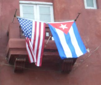Banderas Cuba EEUU